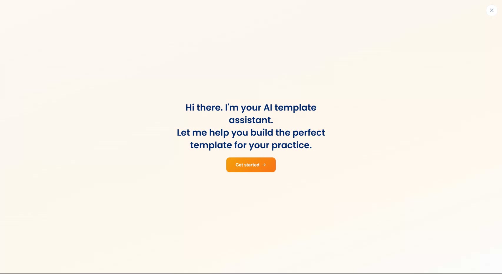 AI session note template builder demo